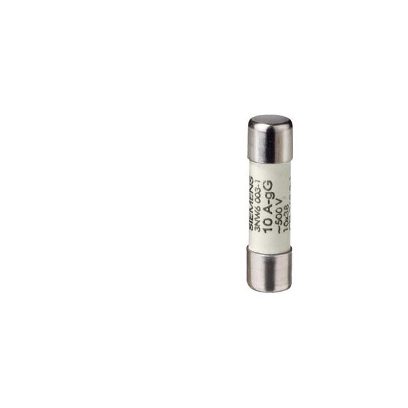 Sentron, Cartucho Fusible Cilíndrico, 10x38mm, 2 a, Gg, Un AC: 500V 3NW6002-1 — Siemens — Siemens