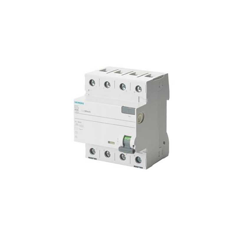 Interruptor DIFERENCIAL 4P TIPO A SUPER RES 25A 30MA 5SV3342-6KK01 Siemens — Siemens