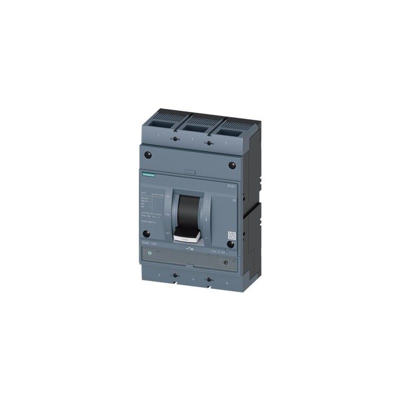 Interruptor caja moldeada 3x1000A 415V 55kA 3VA1 — Regulable 700-1000A Siemens — Siemens