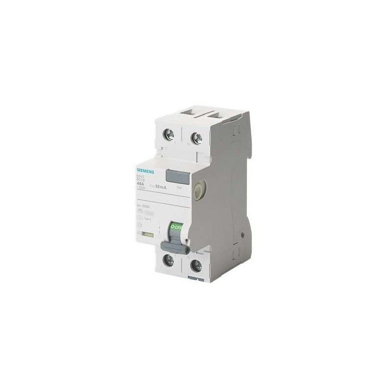 Interruptor DIFERENCIAL 2P TIPO A 300mA 80A 5SV3617-6 Siemens — Siemens