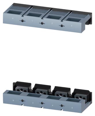 Terminales de Conexion Plana con Tornillos 4 Unidades para 3VA15 1000 3VA25 1000 3VA9604-0QA00 — Siemens — Siemens