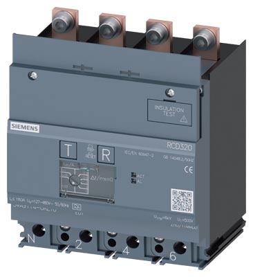 Interruptor Diferncial 4x160A Tipo a 3VA9114-0RL10 — Siemens — Siemens