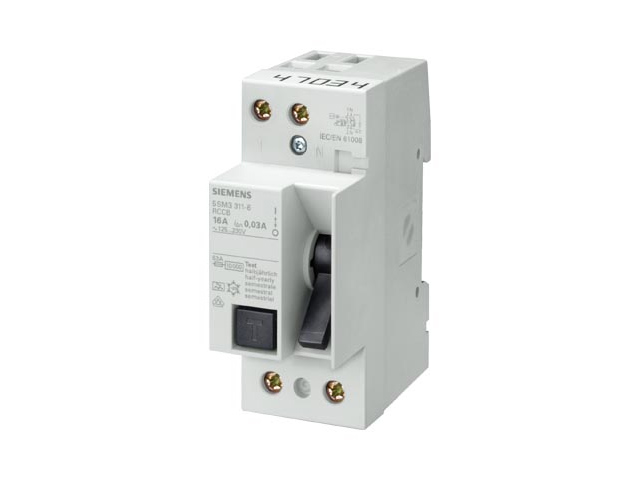 Interruptor DIFERENCIAL 2x 63A 30mA VER CODIGO 43092861 5SM3316-6 Siemens — Siemens