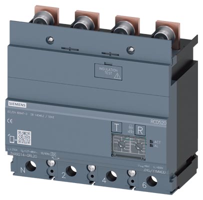 Interruptor Diferencial 4x250A 30mA 3VA1 3VA9214-0RL20 — Siemens — Siemens