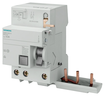 Bloque Dif. 3 Polos, Tipo a, 40 a, 30mA, Un AC400V, para 5SL4 5SM2333-6 — Siemens — Siemens