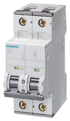 Interruptor automático 2x2A 400V 25kA curva C 5SY8202-7 Siemens — Siemens