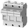 Sentron, Base Portafusibles Cilíndricos, 14x51mm, 3 Polos, Entrada: 50 a, Un AC: 690V 3NW7131 — Siemens — Siemens