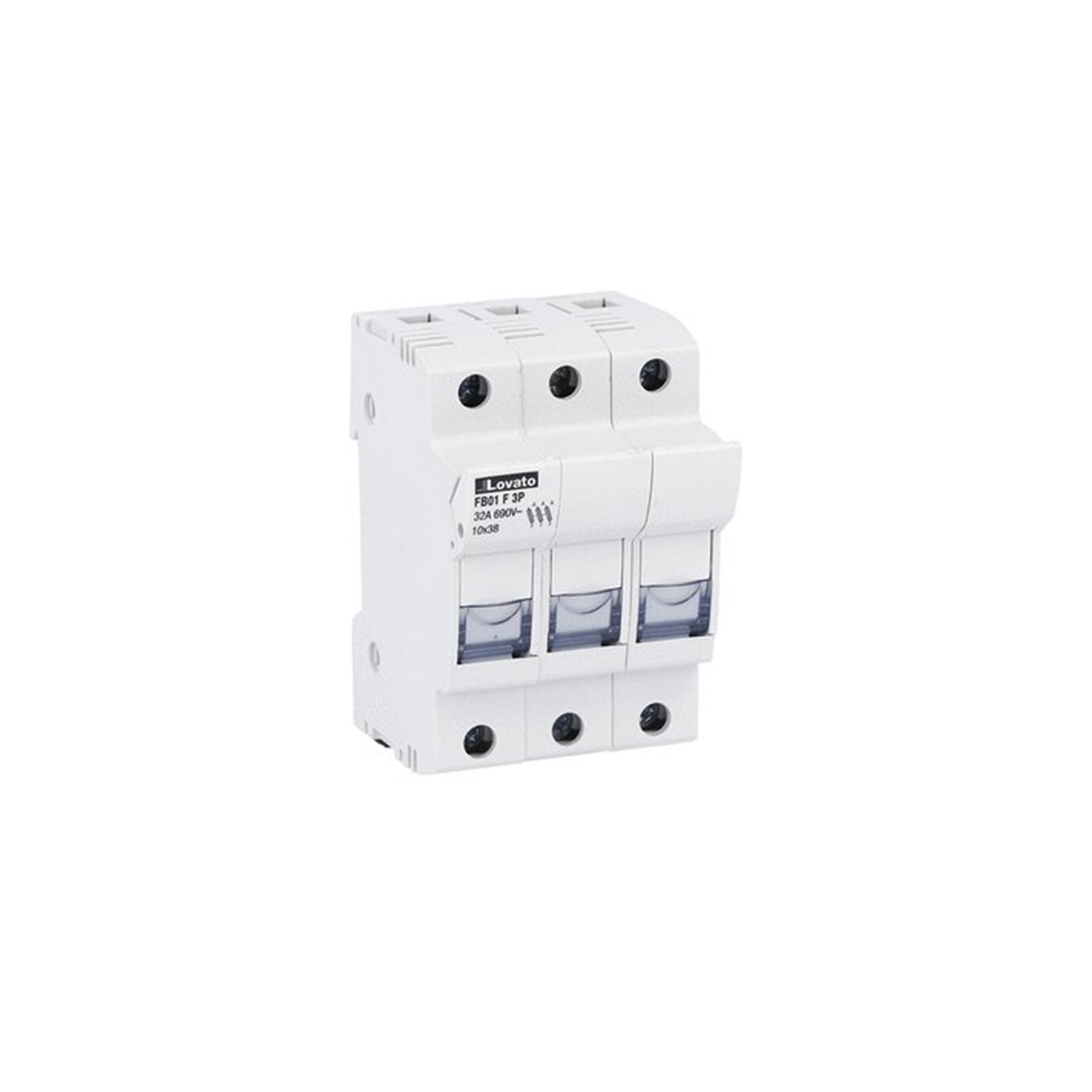 Portafusible 3x32A 690VCA Para Fus 10x38mm 3P FB01F3P — Lovato — Lovato