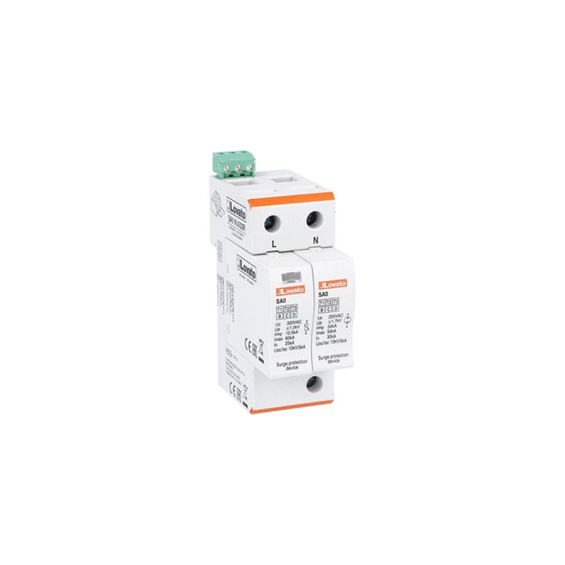 Supresor de Transiente 1P+N 230V 12.5kA SA01NA320R — Lovato — Lovato