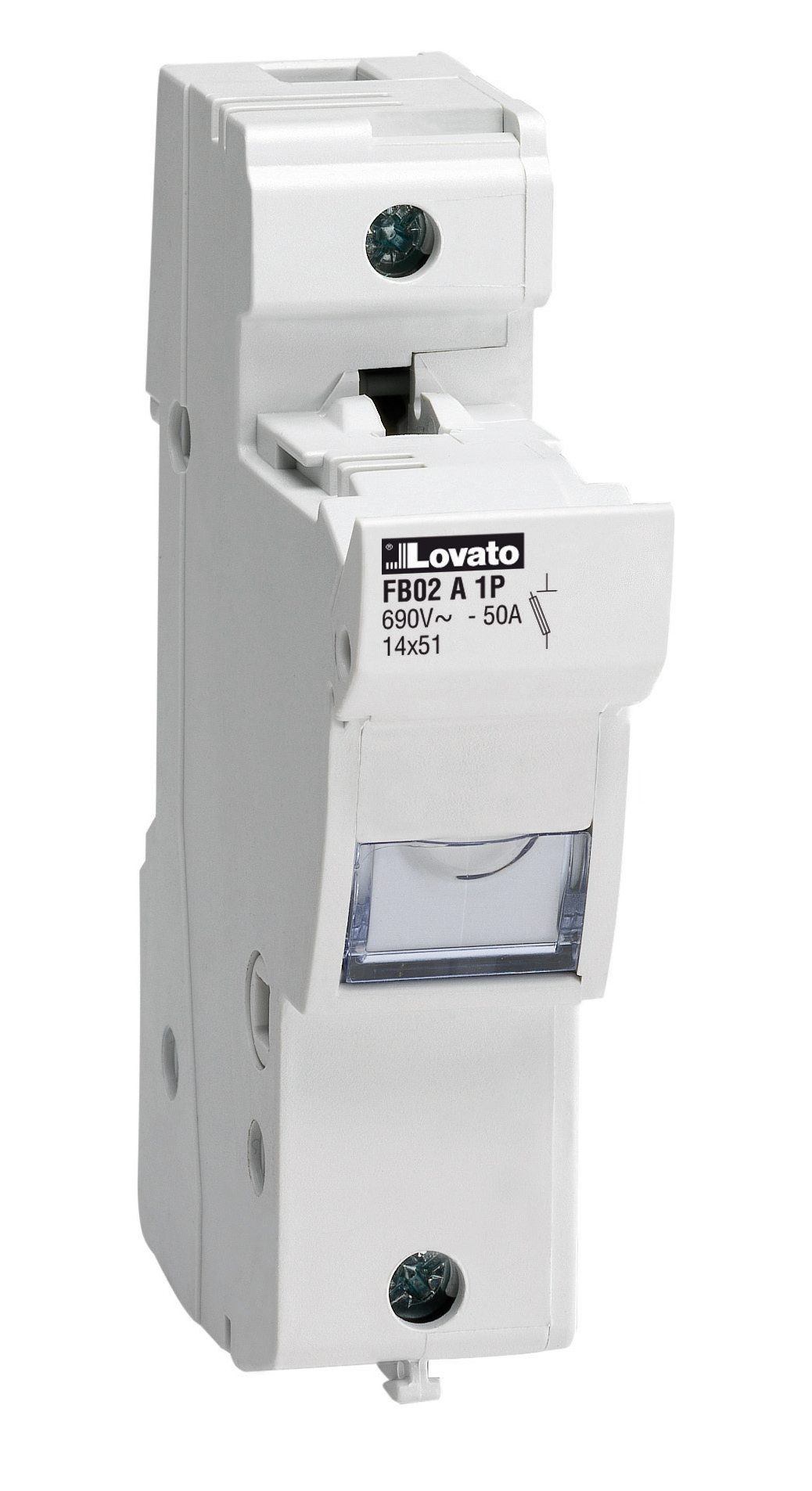 Portafusible 1x50A 690VCA Para Fus 14x51mm 1P FB02A1P — Lovato — Lovato