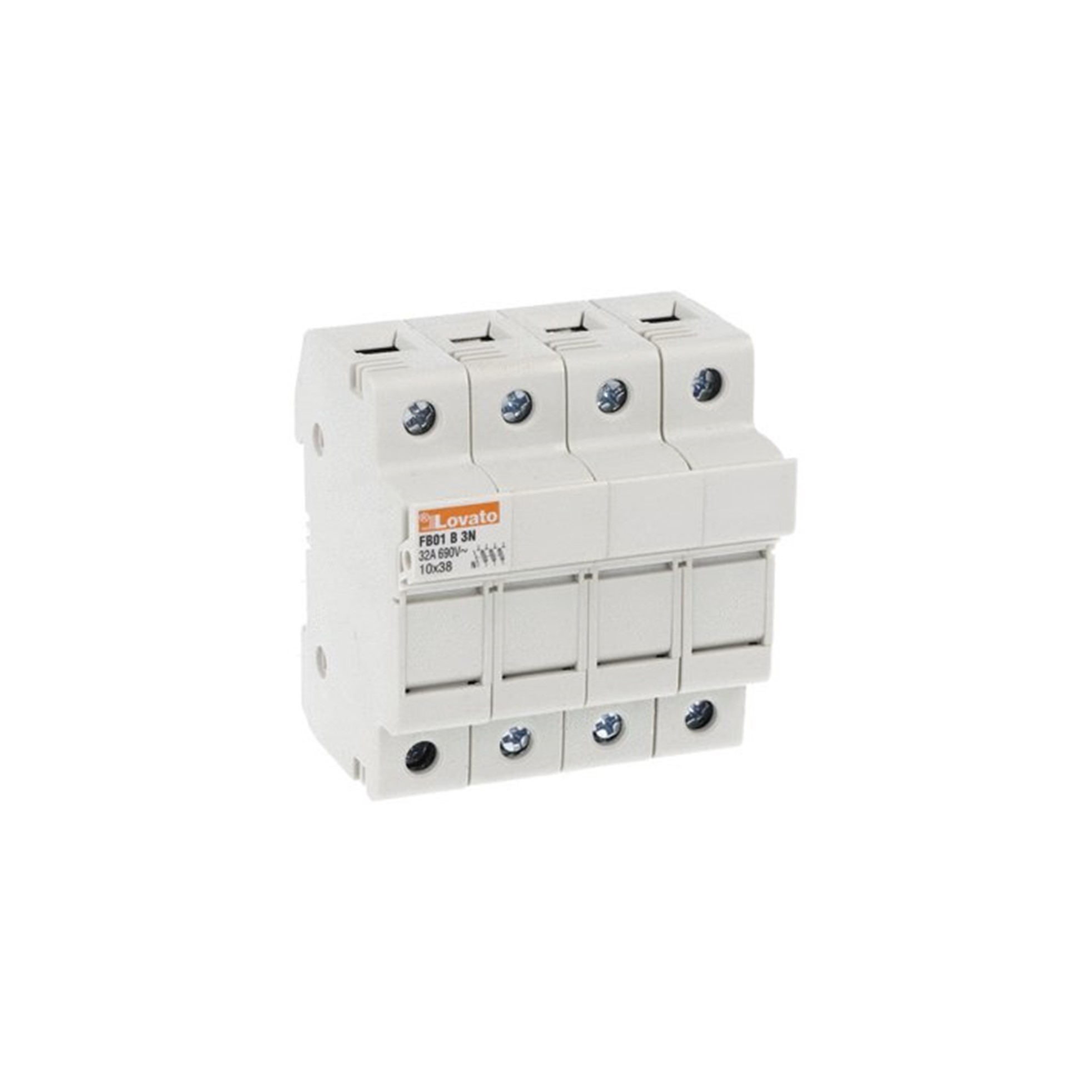 Portafusible 3x32A 690VCA Para Fus 10x38mm 3P+N FB01B3N — Lovato — Lovato