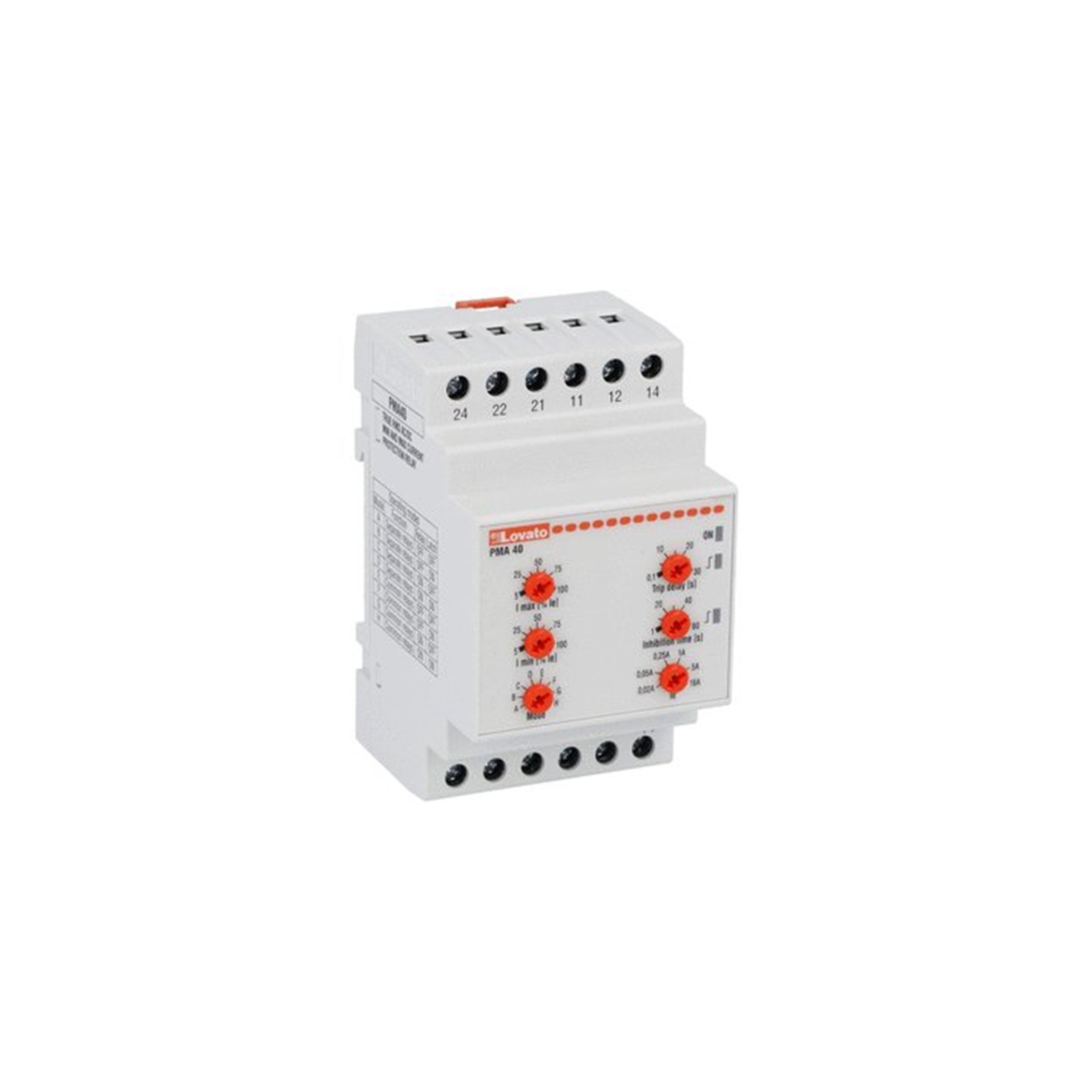 Relé MINIMA y MAXIMA CORRIENTE CA/CC PMA40240 Lovato — Lovato