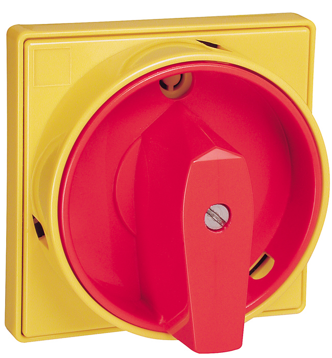 Maneta Roja/amarilla 0-1 para Int Rotatorio GX16, GX20, GN12 a GN25.65x65mm GXA01H — Lovato — Lovato
