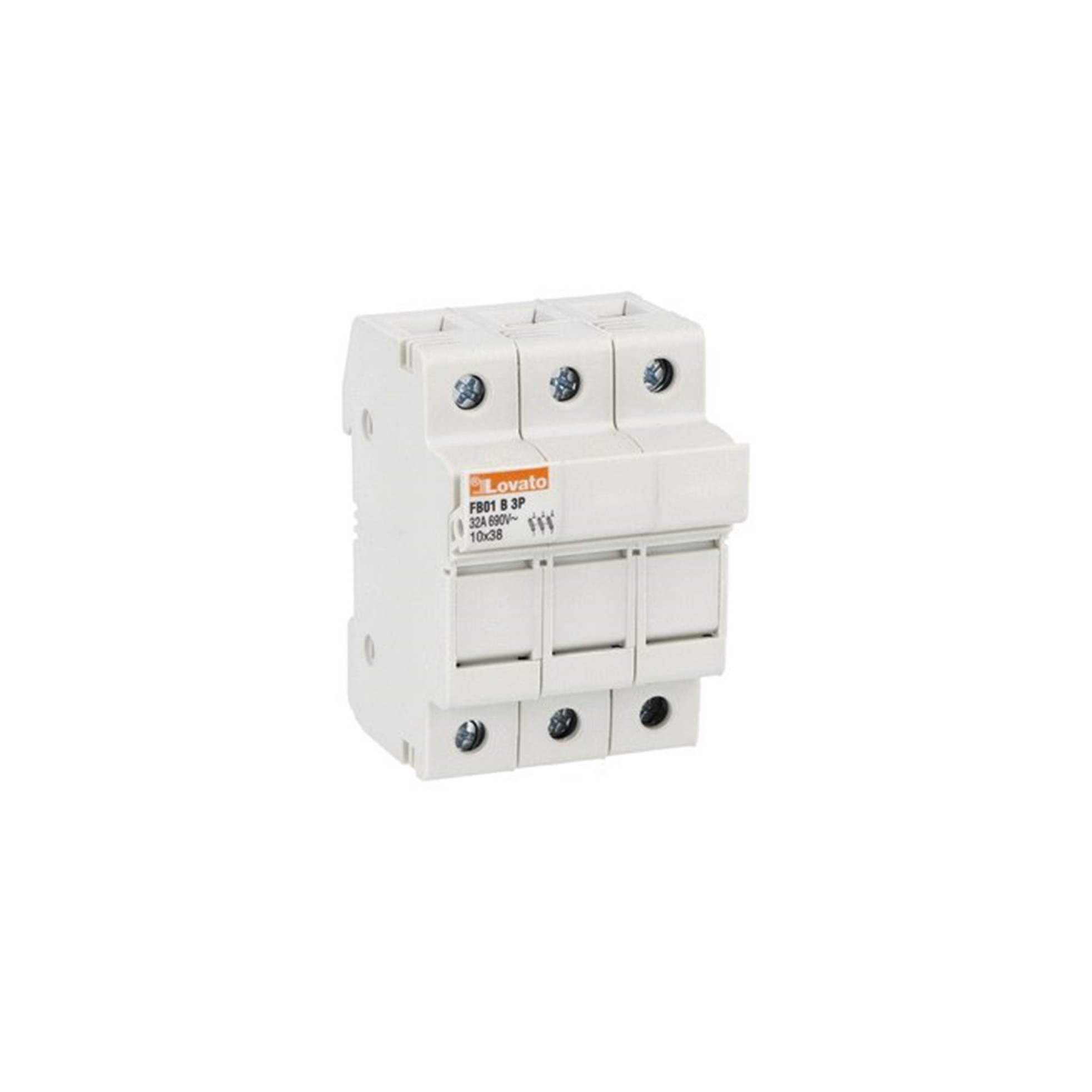 Portafusible 3x32A 690VCA Para Fus 10x38mm 3P FB01B3P — Lovato — Lovato