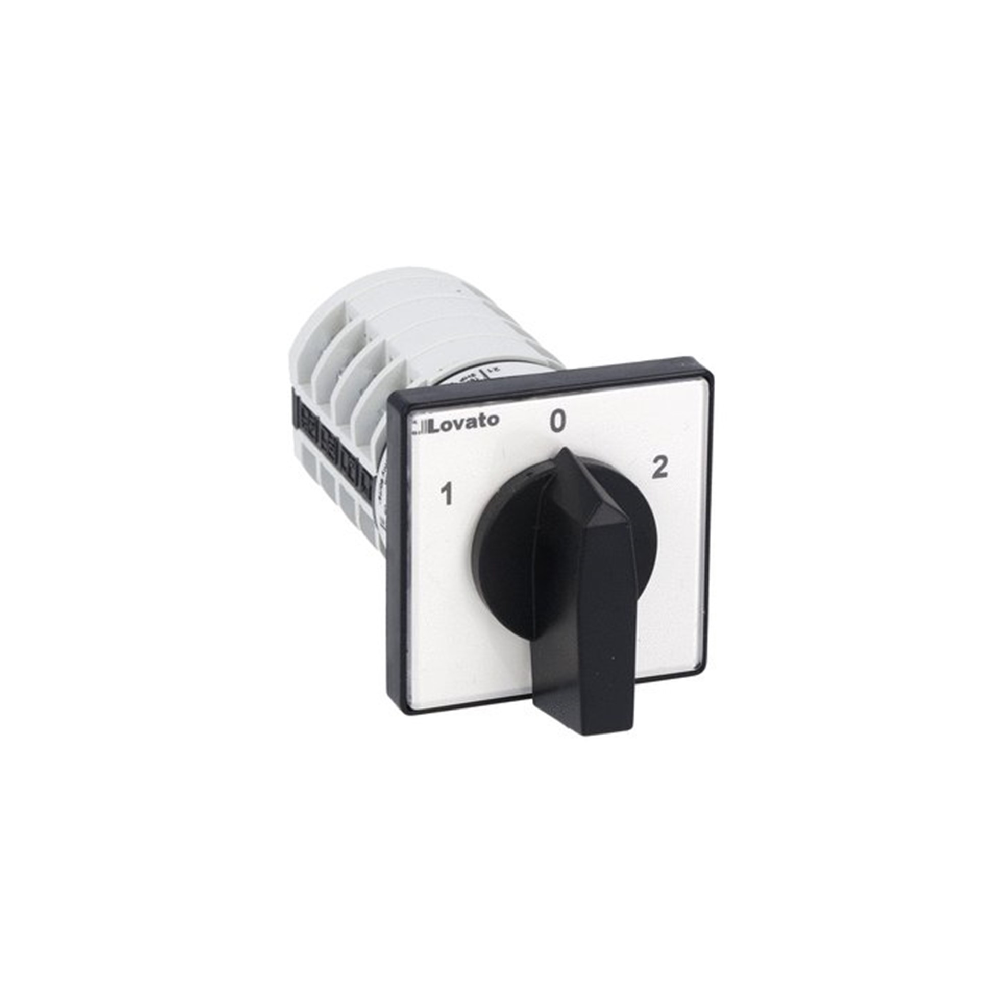 Interruptor ROTATORIO CONMUTADOR DE LINEA 1-0-2, 4x 12A TETRAPOLAR MONTAJE PANEL SERIE GN 7GN1275U Lovato — Lovato