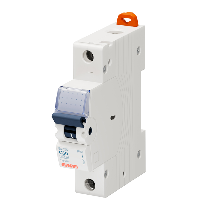 Interruptor automático 1x50A 10kA curva C GW92012 Gewiss — Gewiss