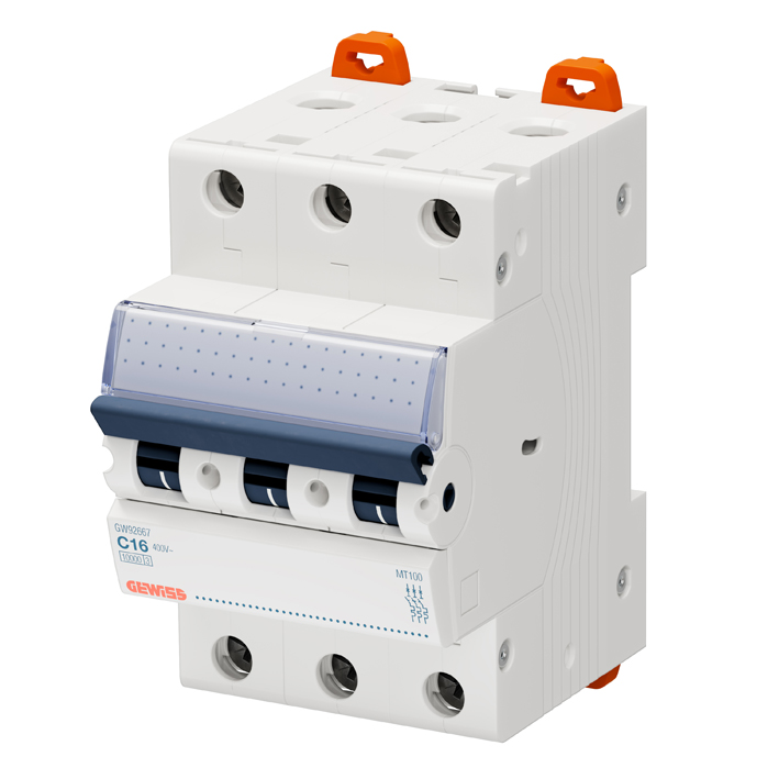 Interruptor automático 3x16A 15kA curva C GW92667 Gewiss — Gewiss