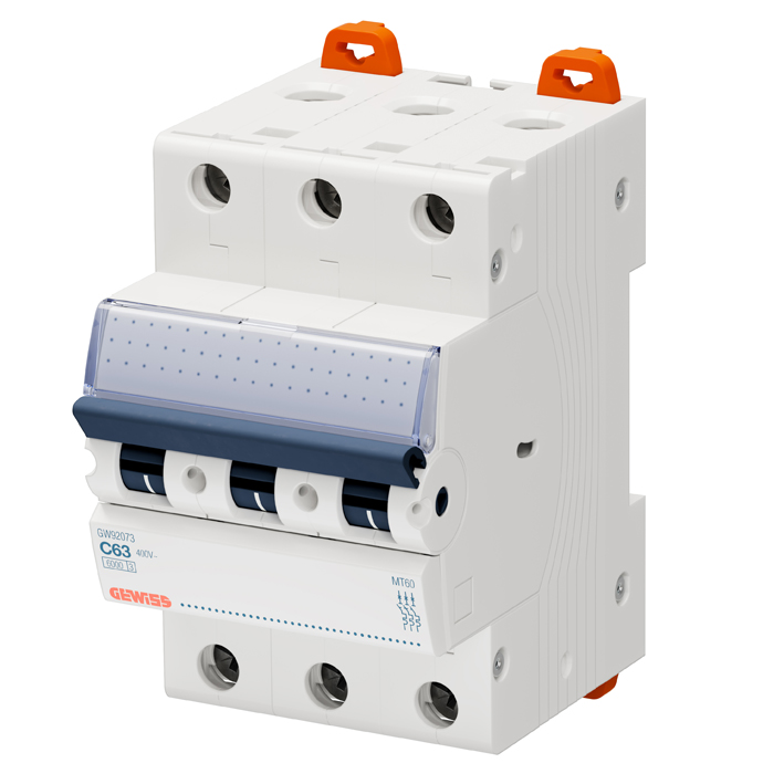 Interruptor automático 3x63A 10kA curva C GW92073 Gewiss — Gewiss