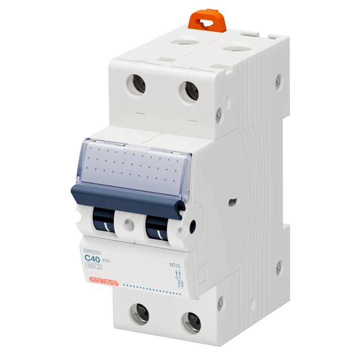 Interruptor automático 2x40A 10kA curva C GW92051 Gewiss — Gewiss