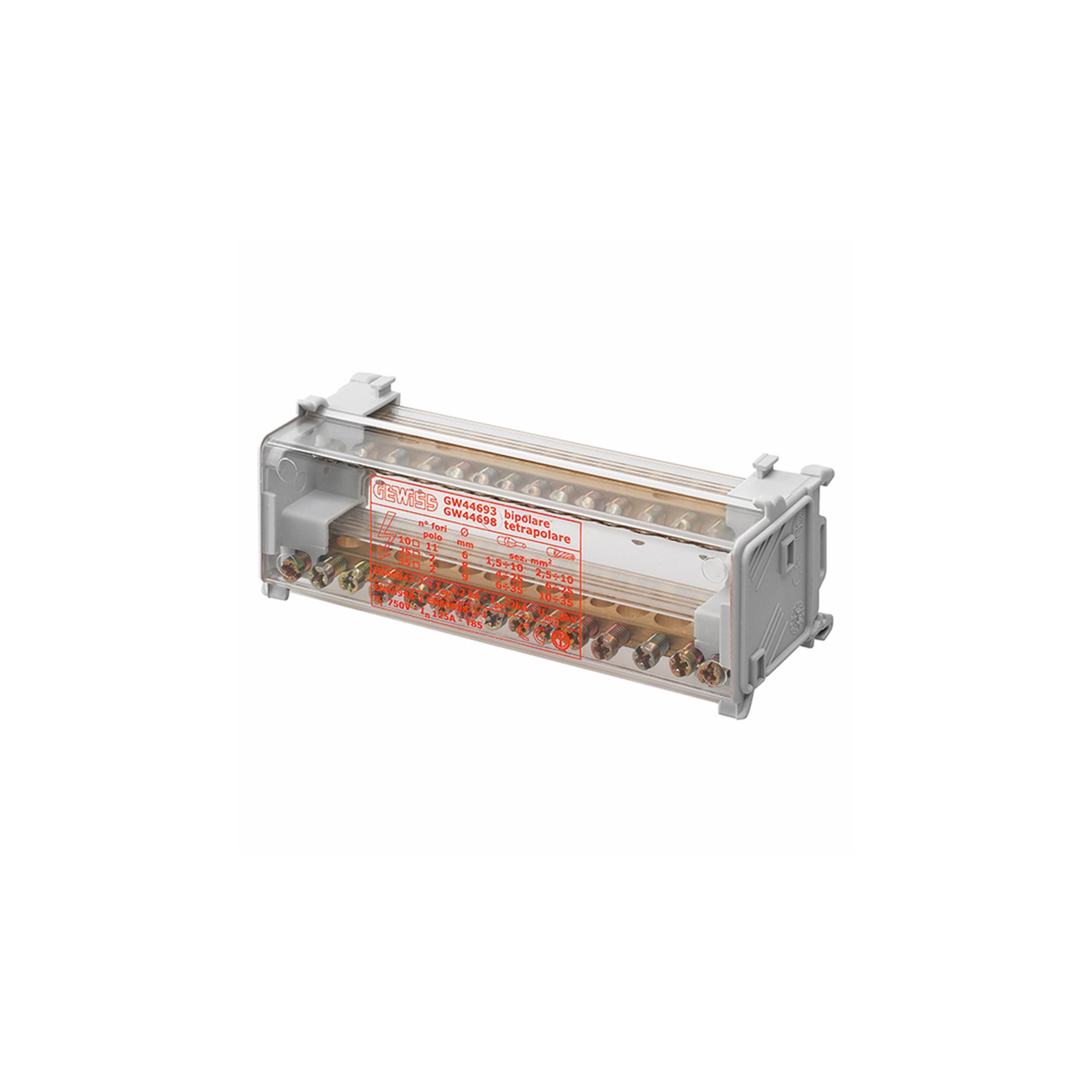 Repartidor Bipolar 125A 750V GW44693 — Gewiss — Gewiss