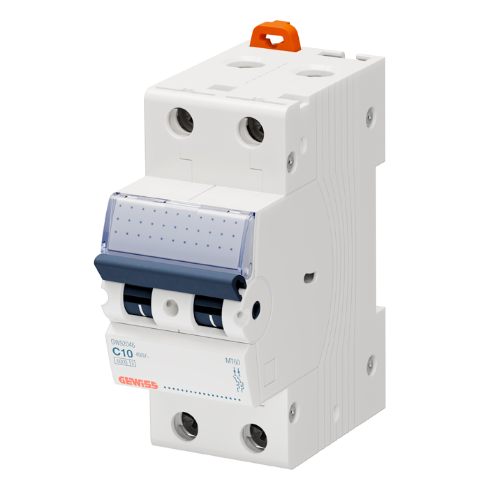 Interruptor automático 2x10A 10kA curva C GW92046 Gewiss — Gewiss