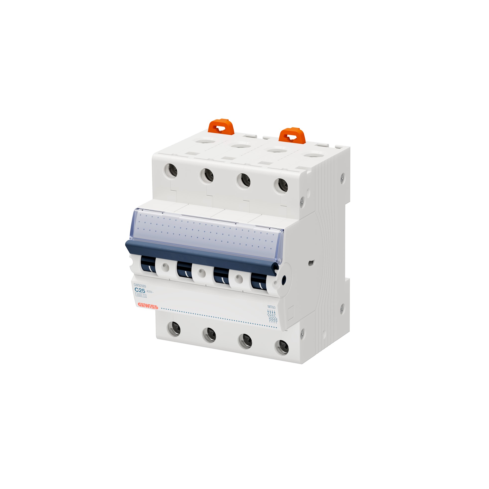 Interruptor automático 4x25A 10kA curva C GW92089 Gewiss — Gewiss