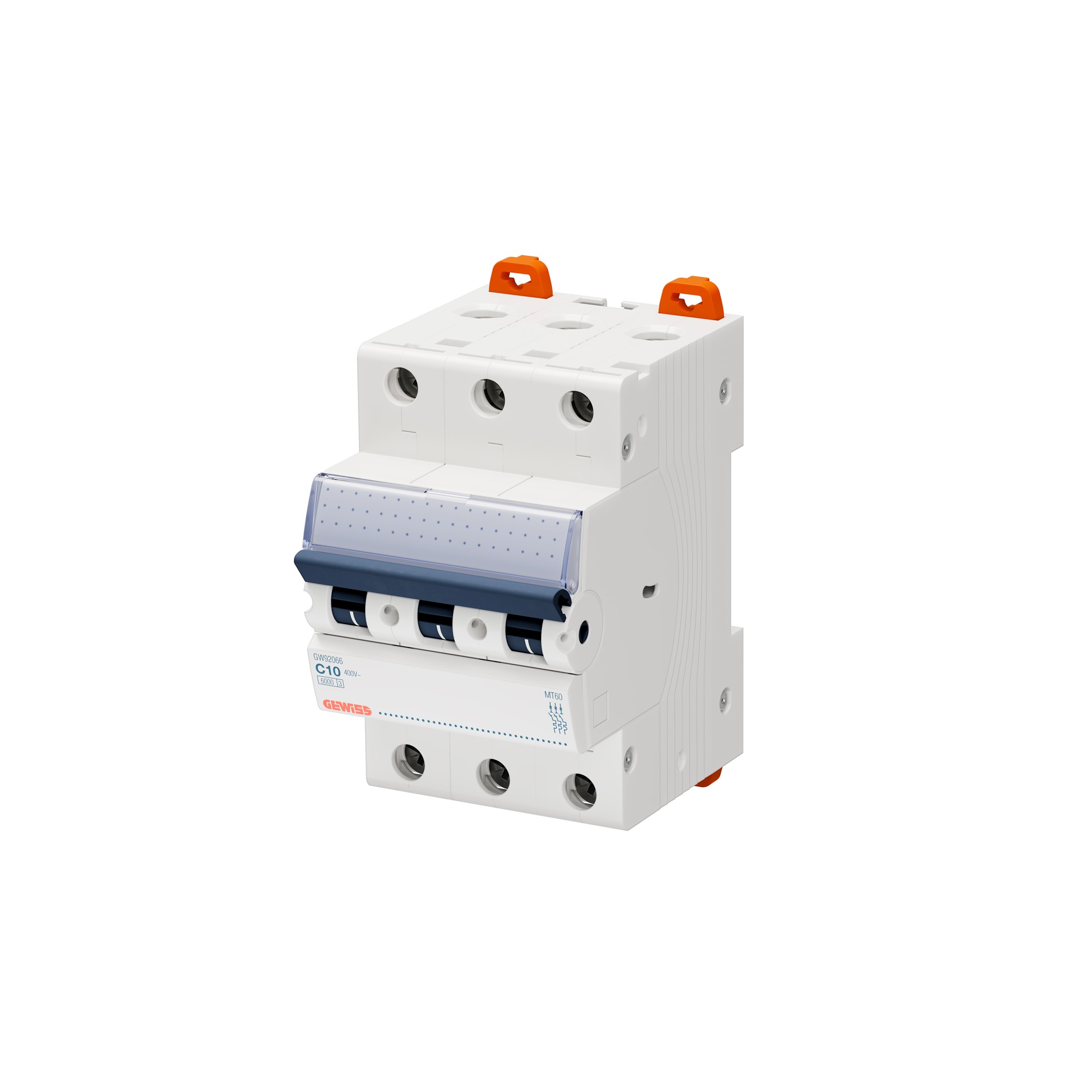 Interruptor automático 3x10A 10kA curva C GW92066 Gewiss — Gewiss