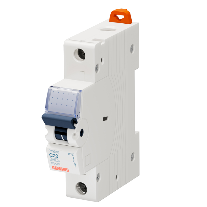 Interruptor automático 1x20A 10kA curva C GW92008 Gewiss — Gewiss