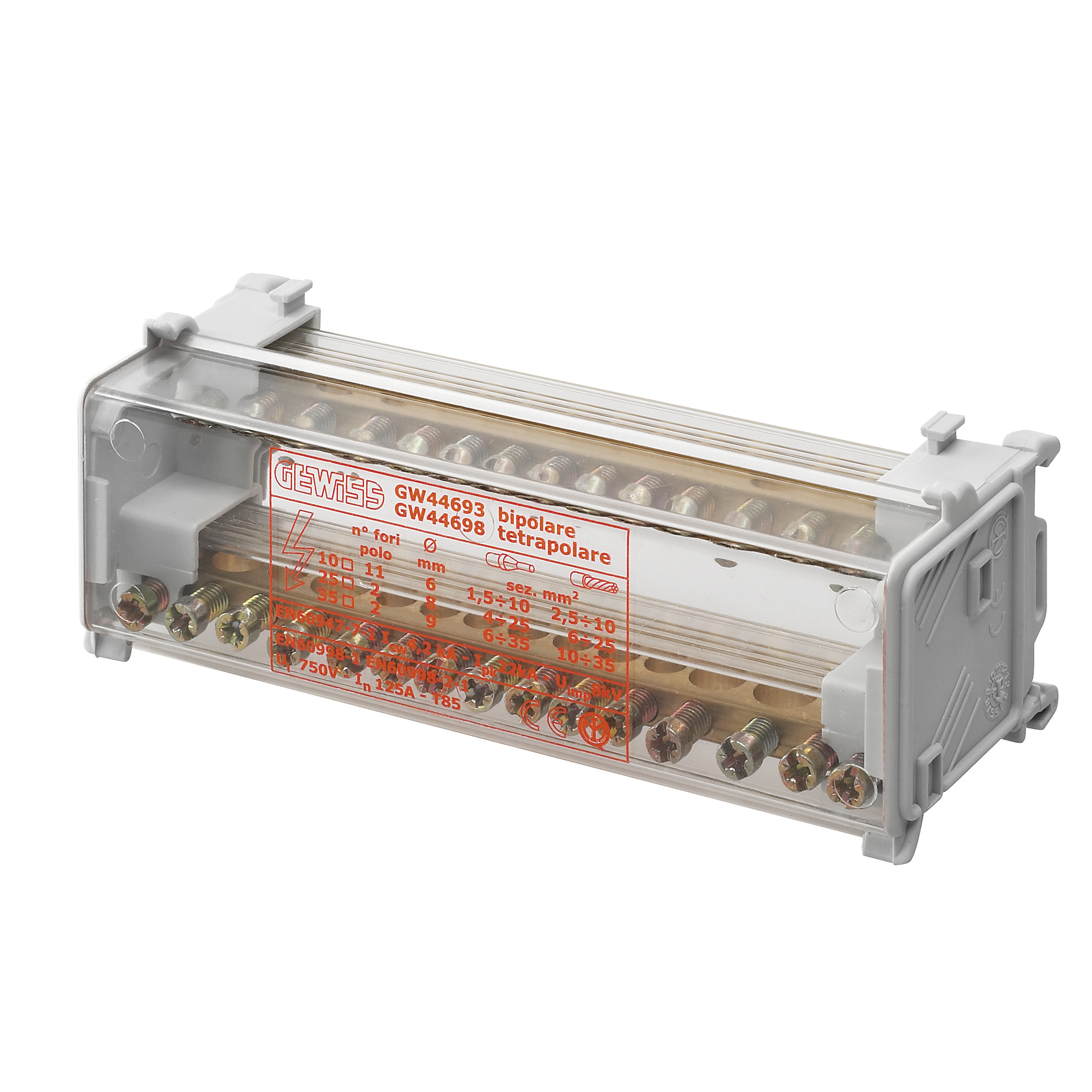 Repartidor Bipolar 100A 750V GW44691 — Gewiss — Gewiss