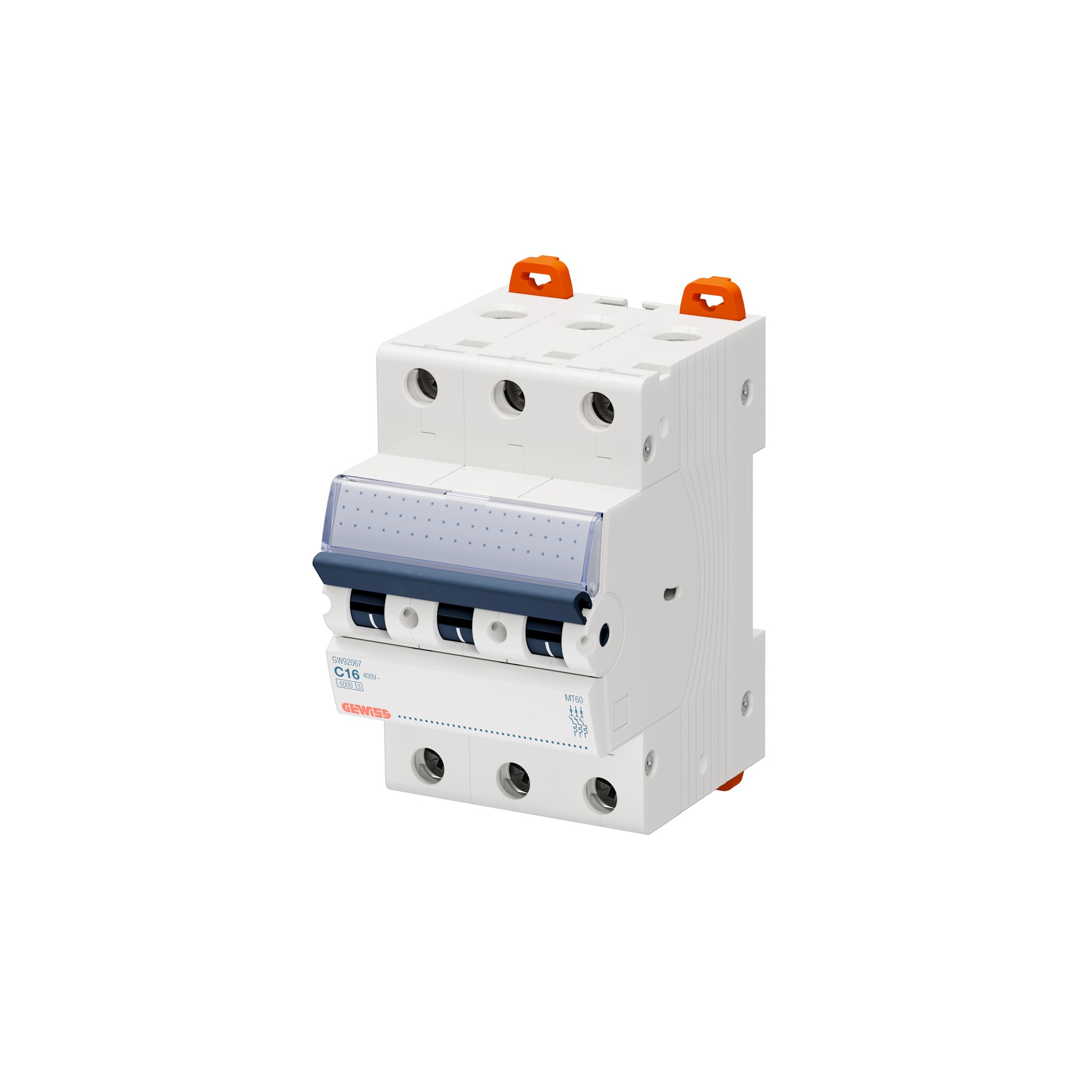 Interruptor automático 3x16A 10kA curva C GW92067 Gewiss — Gewiss