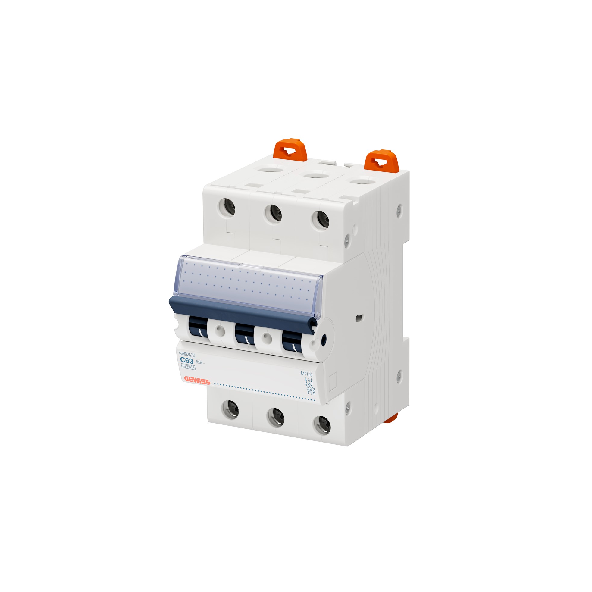 Interruptor automático 3x63A 15kA curva C GW92673 Gewiss — Gewiss