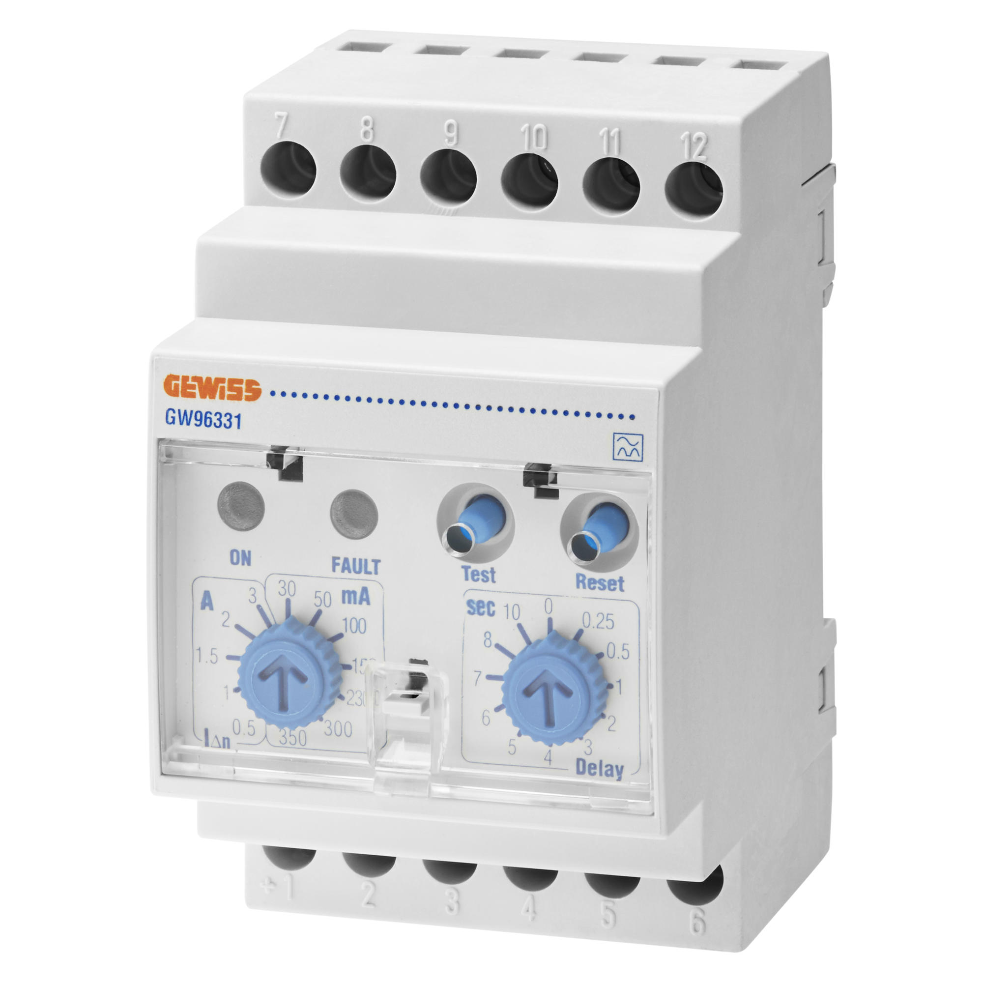 Relé DIF C/TOROIDAL SEPARADO 230VAC TIPO A 3 MOD GW96331 Gewiss — Gewiss