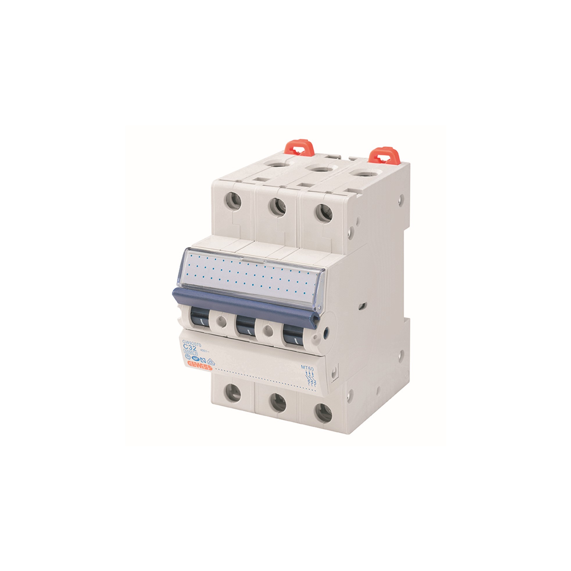 Interruptor automático 3x6A 10kA curva C GW92065 Gewiss — Gewiss