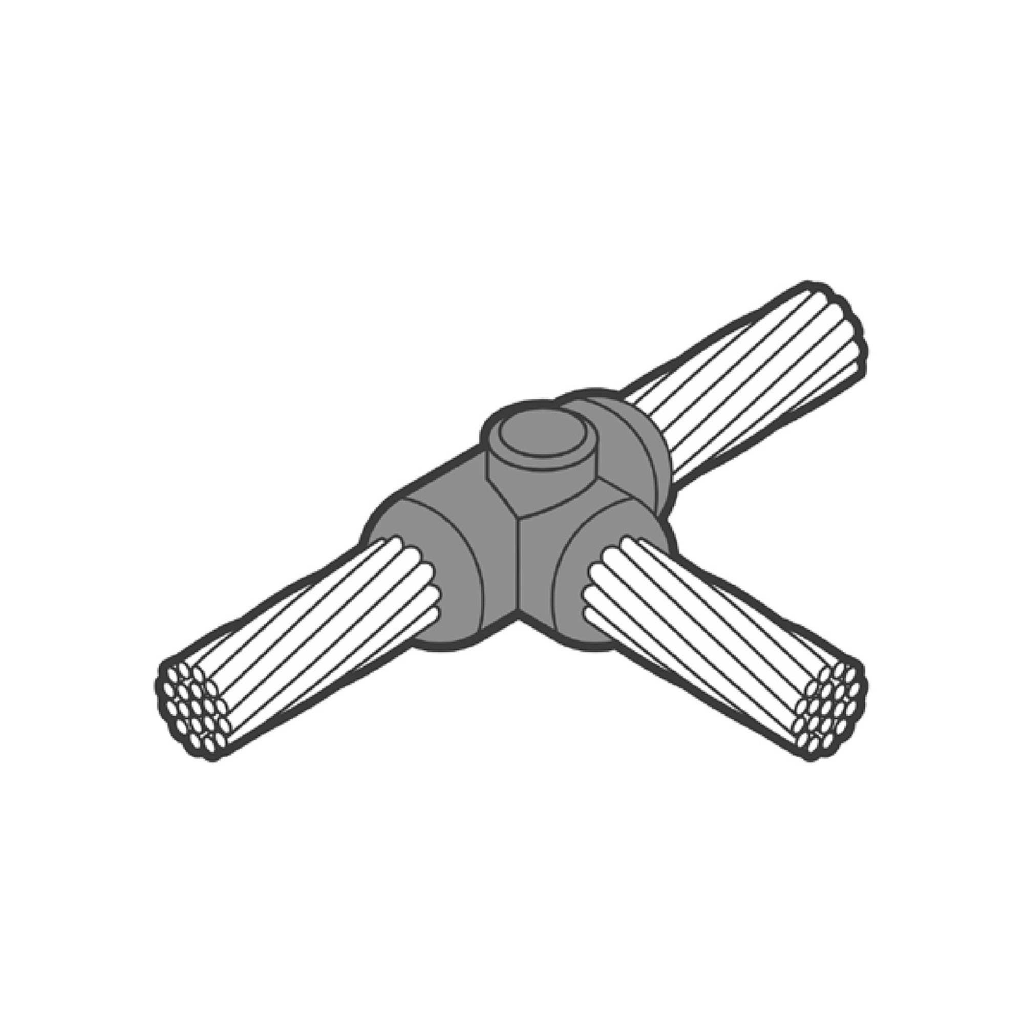 Molde Union en T Cable-cable AW10T10 AW10T10 (301006174) — Otras Marcas