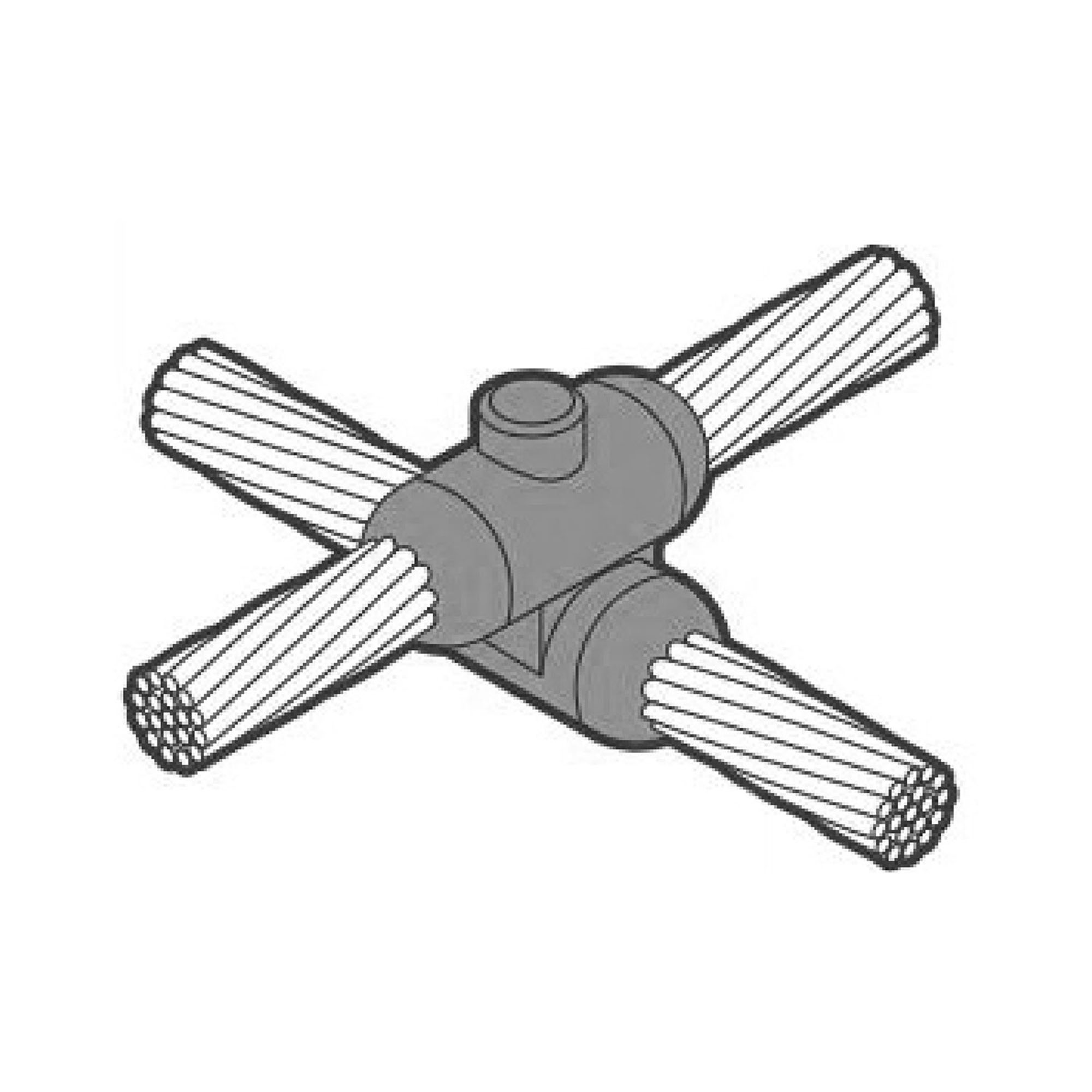 Molde Union en Cruz Sobrepuesto Cable-cable AW40XS40 AW40XS40 (301041174) — Otras Marcas