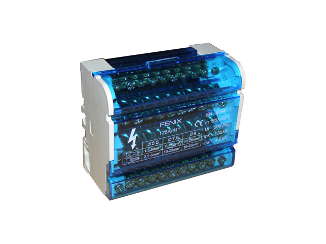 Repartidor Modular Tetrapolar 125A 11P 6853234 — FNX — FNX