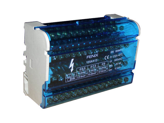 Repartidor Modular Tetrapolar 125A 15P 6854134 — FNX — FNX