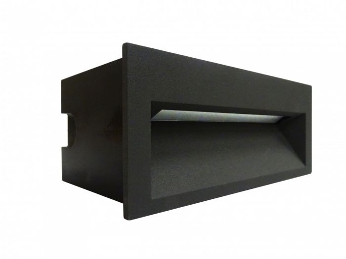 Foco Emb Muro Grafito 4W 3K IP65 160x65 278608425 — Darlux — Darlux