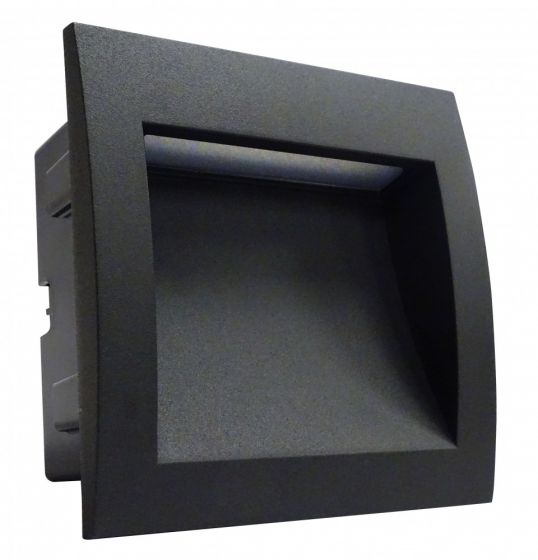 Foco Emb Muro Graf 3W 3K IP65 140x140 278607925 — Darlux — Darlux