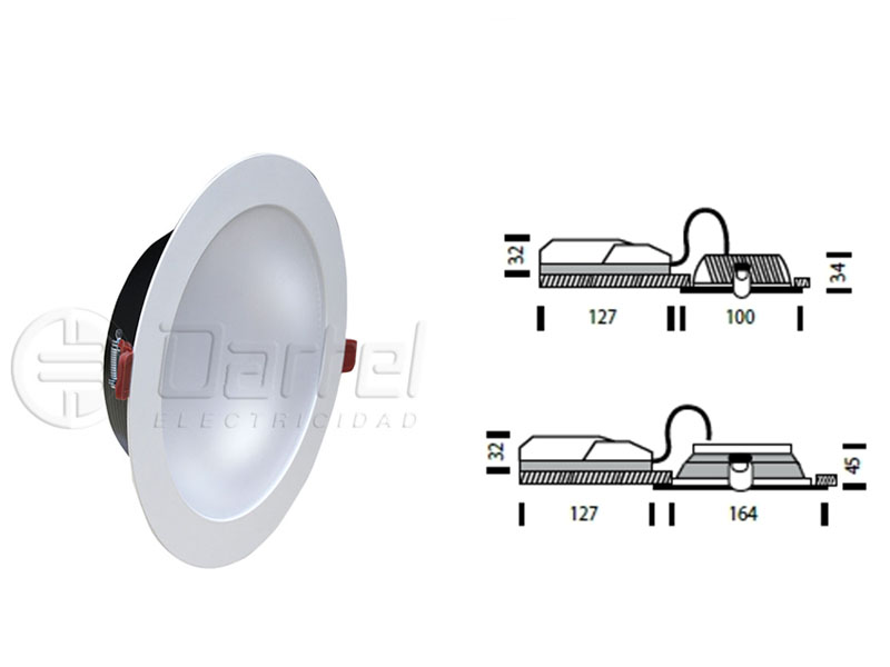 Foco LED Emb 35W Bl 245mm Dim 4K Ecolex 1278605825 — Darlux — Darlux