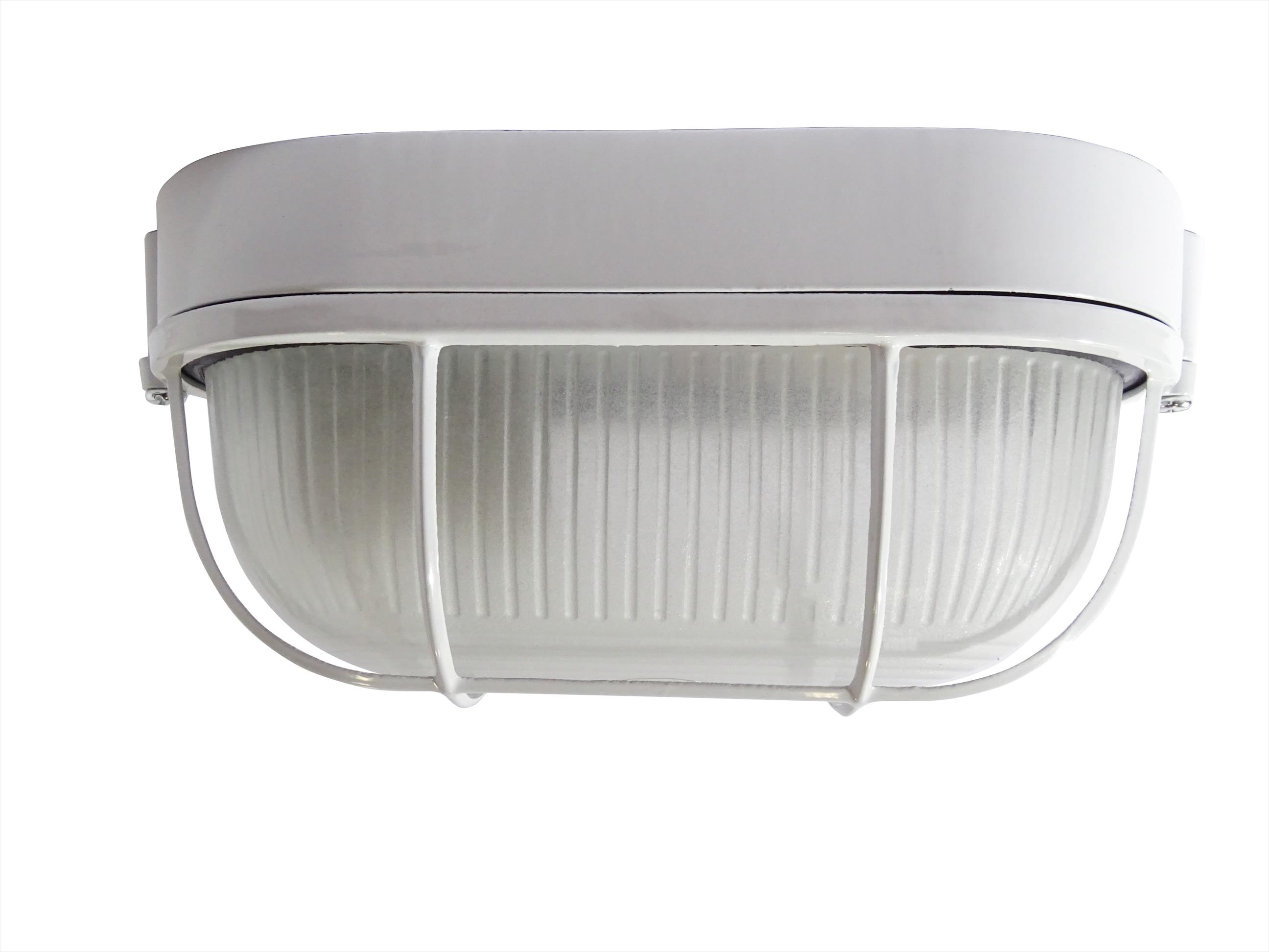Plafón TORTUGA OVAL AL 60W BL IP44 3003A 209101025 Darlux — Darlux