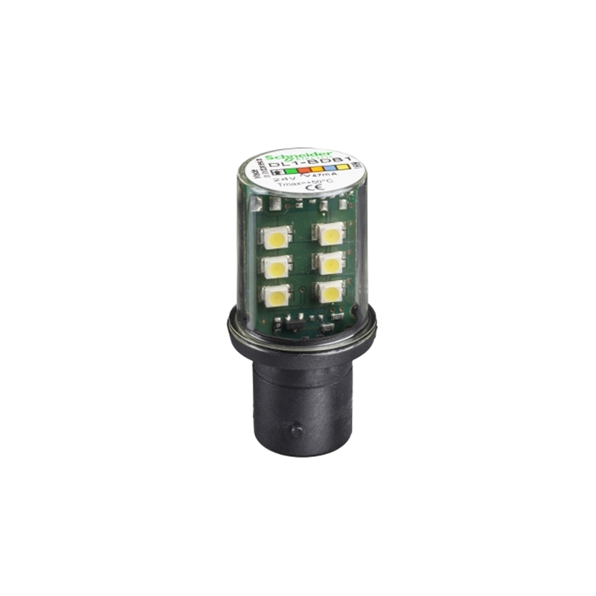 Ampolleta LED BLANCA PARA SENALIZACION- BA 15D - 24 V DL1BDB1 Schneider Electric — Schneider