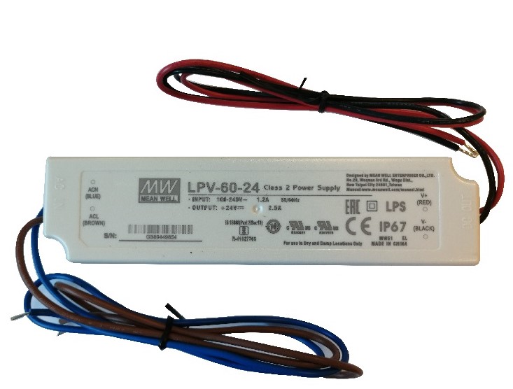 Transformador CINTA LED IP67 60W 90 264VAC 24V 229610425 Darlux — Darlux
