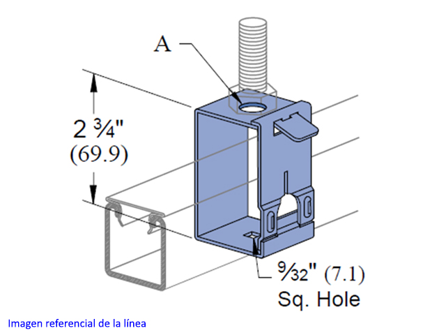 Colgador Perfil 9/16 P-2855 Eg P2855 Eg — Unistrut — Unistrut
