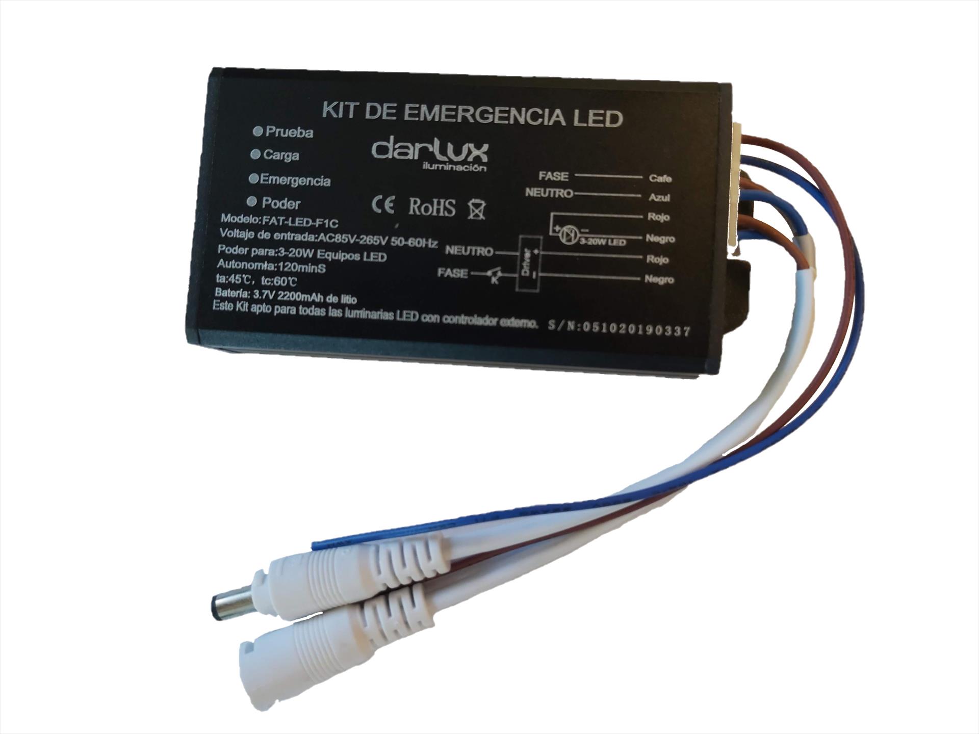 Módulo EMERGENCIA LED DRIVER 3-40W 120MIN 278621325 Darlux — Darlux