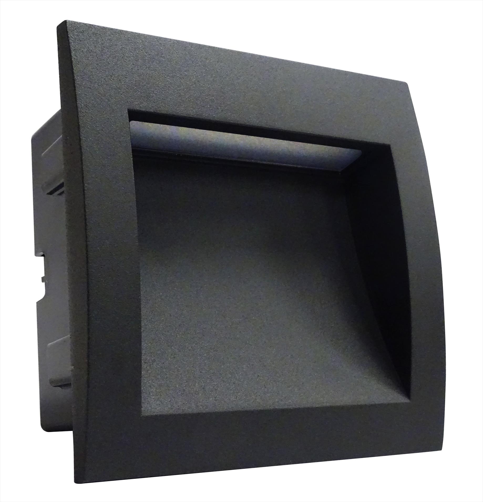 Foco LED Emb Muro Luz Indirecta Grafito 3W IP65 3K Gris Claro 278609525 — Darlux — Darlux