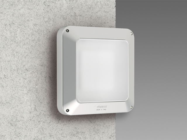 Aplique LED Cuadrado Exterior 15W 4K 2160lm IP65 Plata 427552-00 — Disano — Disano