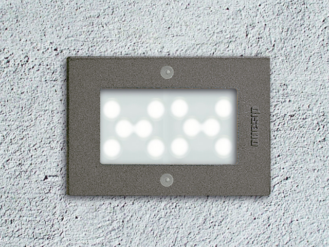 Foco Ext Emb LED 1.2W 60lm 4K IP67 230V Rectang Plata 530697-00 — Disano — Disano