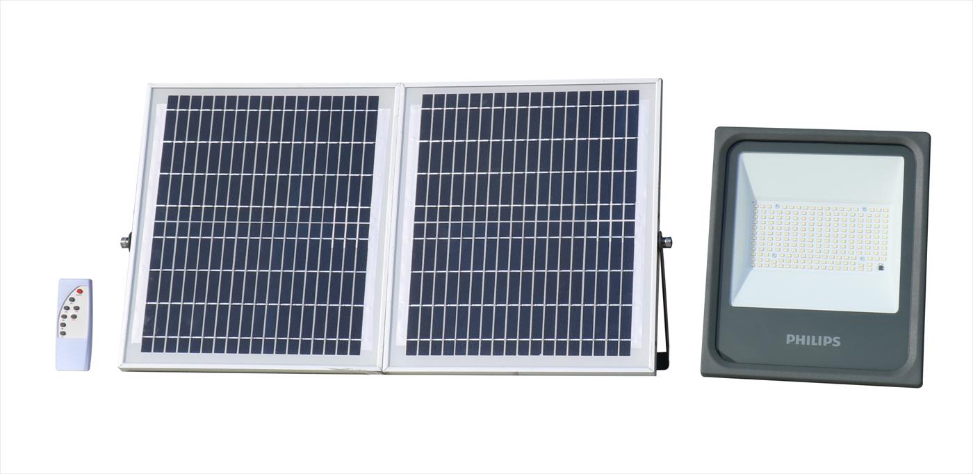 Proyector LED Solar BVP080 20W 2000lm IP66 5700K con Panel Solar y Control Remoto 911401859781 — Philips — Philips