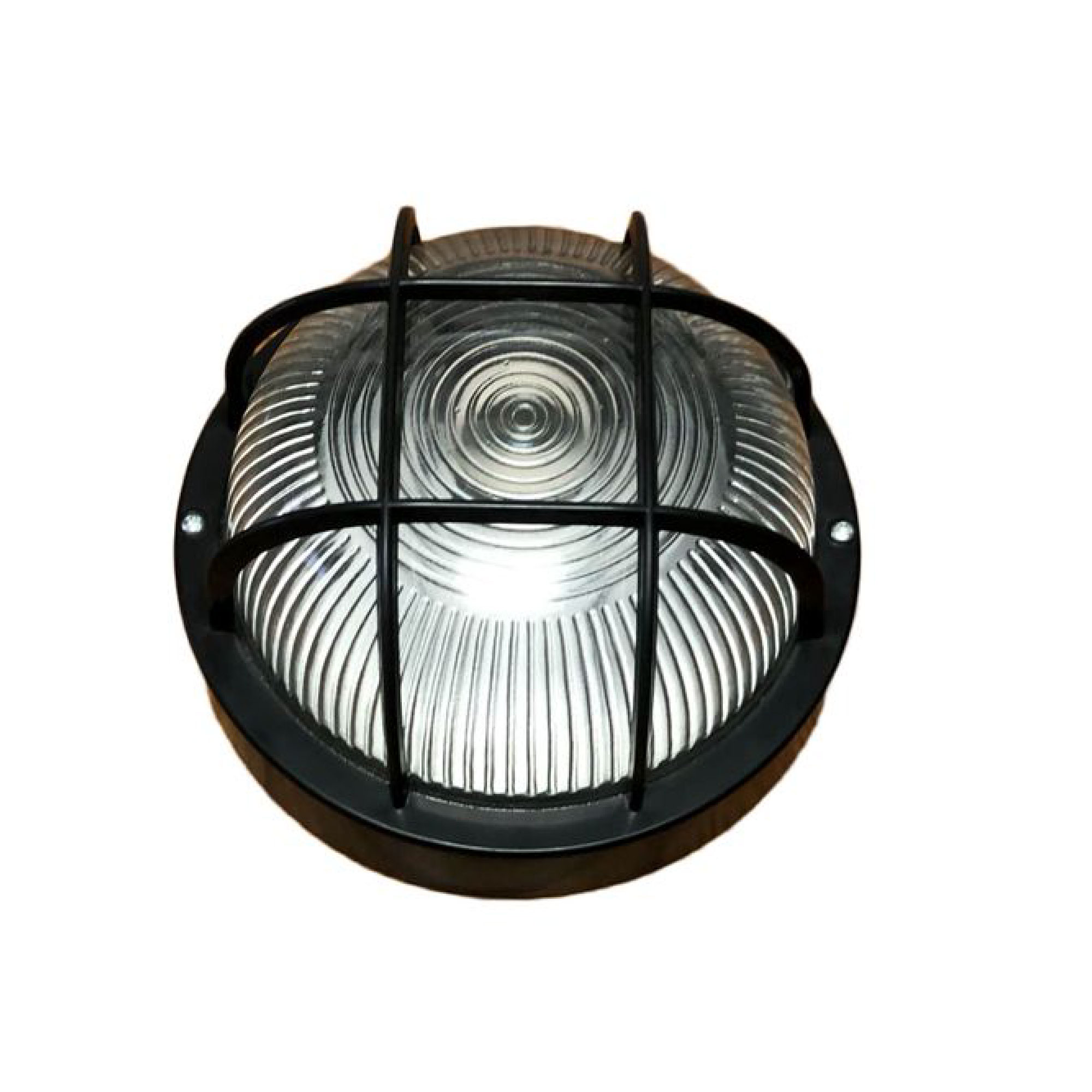 Plafón TORTUGA REDONDO PLASTICA REJILLA NEGRA MAX 60W IP44 209002525 Darlux — Darlux